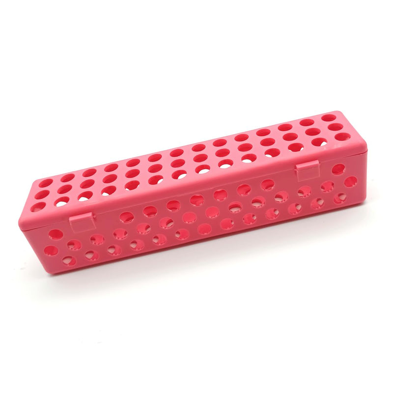 Sterilization Case Dental Instrument Sterilizing Tray Container Sterilization Plastic Cassette (Pink) pink