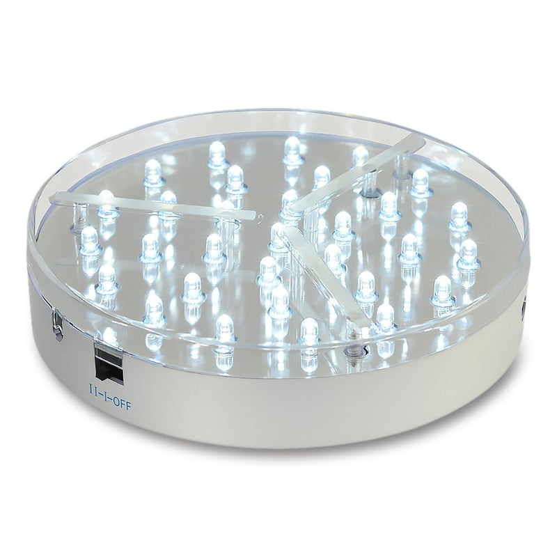 Under Vase Lights Wedding Centerpieces Uplight 6inch Home Decor Lights with 31pcs White LEDs 3AA Battery Powered Aquarium LED Light for Christmas Party Halloween Wedding Décor