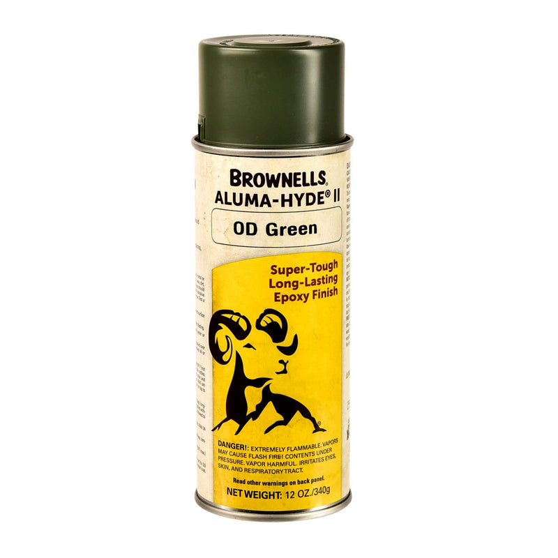 Brownells Aluma-Hyde II Epoxy Based Firearm Finish Spray Coating Protection Paint, Aerosol Can, 12 oz. (340g) OD Green