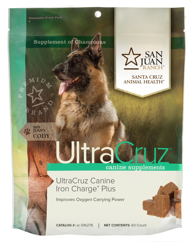 UltraCruz Canine Iron Charge Plus Supplement for Dogs, 60 Tasty Chews - PawsPlanet Australia
