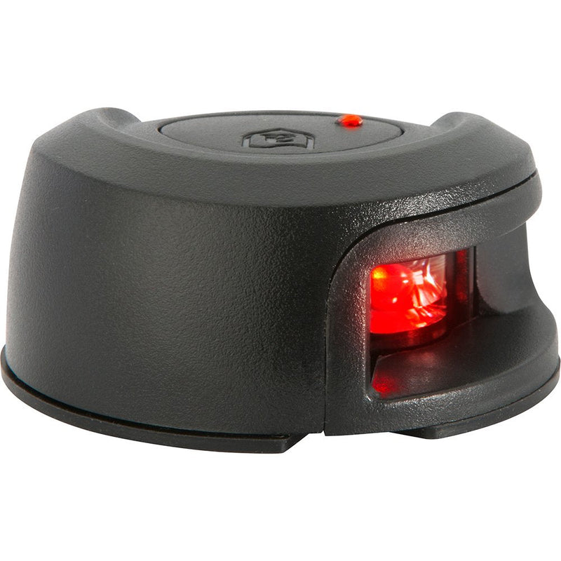 attwood Deck Mount LED Nav Light, 2 NM, Round, Red, Black | Boats; Durable premium build; 2-mile LED nav light; Safe, compliant visibility with easy, flexible installation