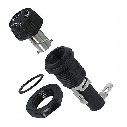 Fuseholder, Panel Mount, 250V, 20A, 1/4 x 1 1/4