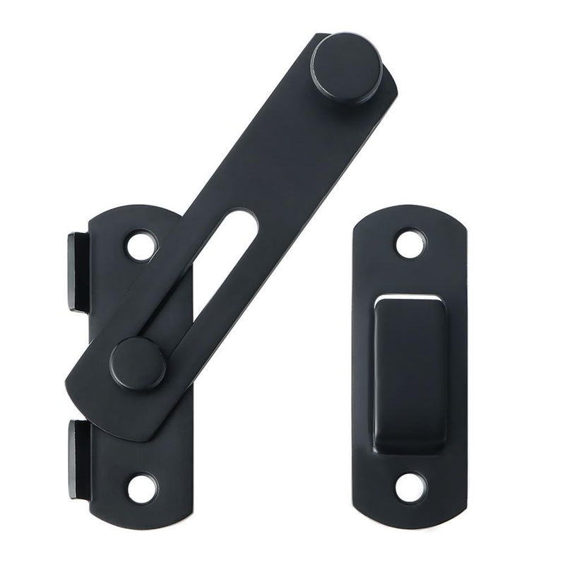 Alise Flip Latch Gate Latches Safety Door Lock for Barn Wood Fence Sliding French Doors,Heavy Duty SUS304 Stainless Steel Gate Hardware,Matte Black MS9500-B 4 Inch Matte Black
