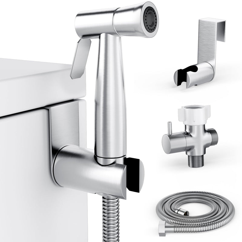Purrfectzone Bidet Sprayer for Toilet, Handheld Sprayer Kit, Cloth Diaper Sprayer Set - Easy to Install - Stainless Steel 1