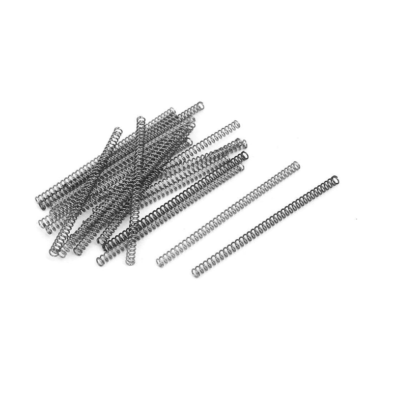 uxcell Compression Spring,304 Stainless Steel,2mm OD,0.3mm Wire Size,40mm Free Length,Silver Tone,20Pcs