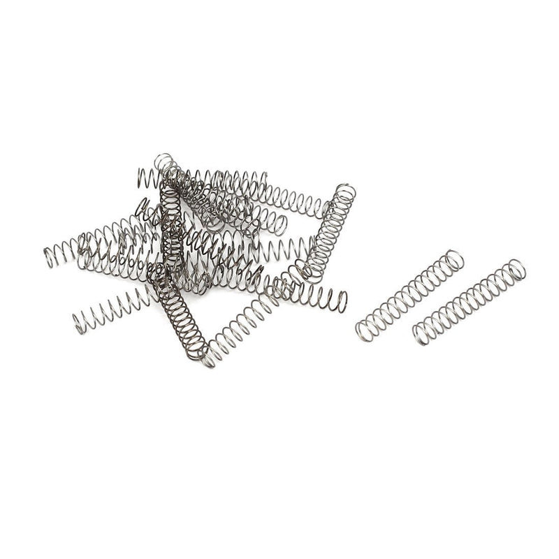 uxcell Compression Spring,304 Stainless Steel,4mm OD,0.3mm Wire Size,25mm Free Length,Silver Tone,20Pcs