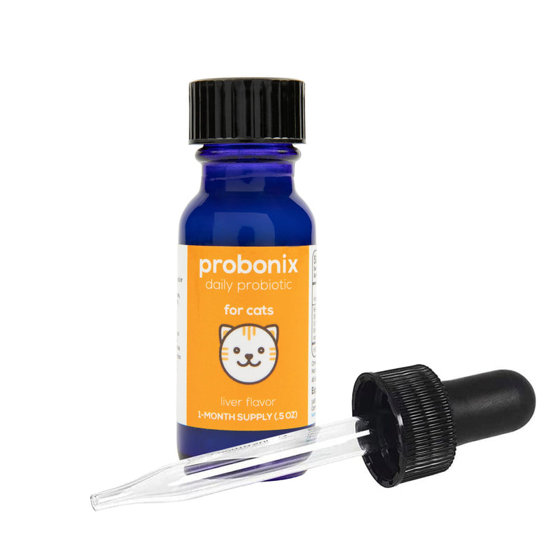 Humarian Probonix Cat Probiotic Drops - 8-Strain Probiotics for Cats to Support Gut Health, Dental Health and More - 45 Billion CFUs - 40-Day Supply - Liver Flavor