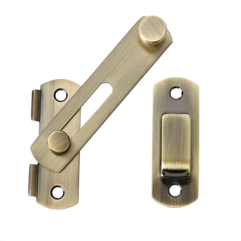 Alise 4 inch Flip Latch Gate Latches, Safety Door Lock for Barn Wood Fence Sliding French Doors,Heavy Duty SUS304 Stainless Steel Gate Hardware Bronze MS9500-Q
