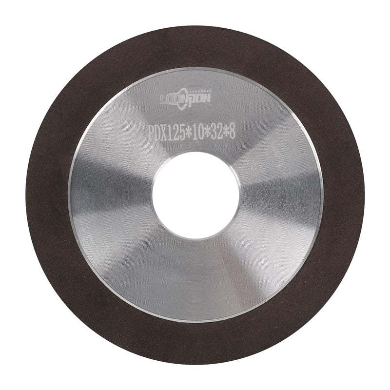 5inch Tapered Plain Resin Diamond Grinding Wheel to Grind Carbide Hard Steel 150 Grit 125x10x32x8mm