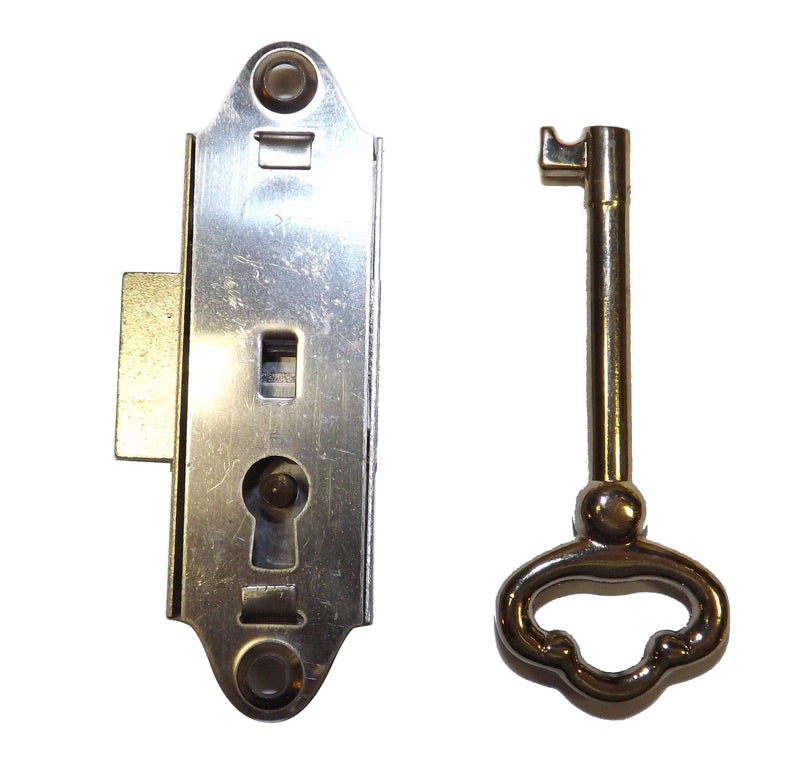 GRANDFATHER CLOCK DOOR LOCK & KEY SET NARROW NEW RIDGEWAY HOWARD MILLER SLIGH