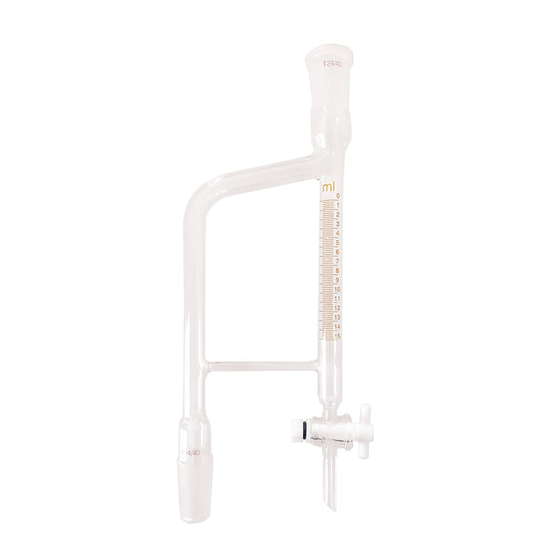 15ml,24/40,Glass Distillation Receiver,Lab Dean Stark Adapter,with PTFE Stopcock