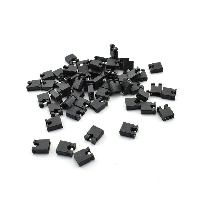 ZYAMY 30pcs 2.54mm Black Jumper Caps Standard Circuit Board Jumper Cap Shunts Short Circuit Connection Pin Blocks