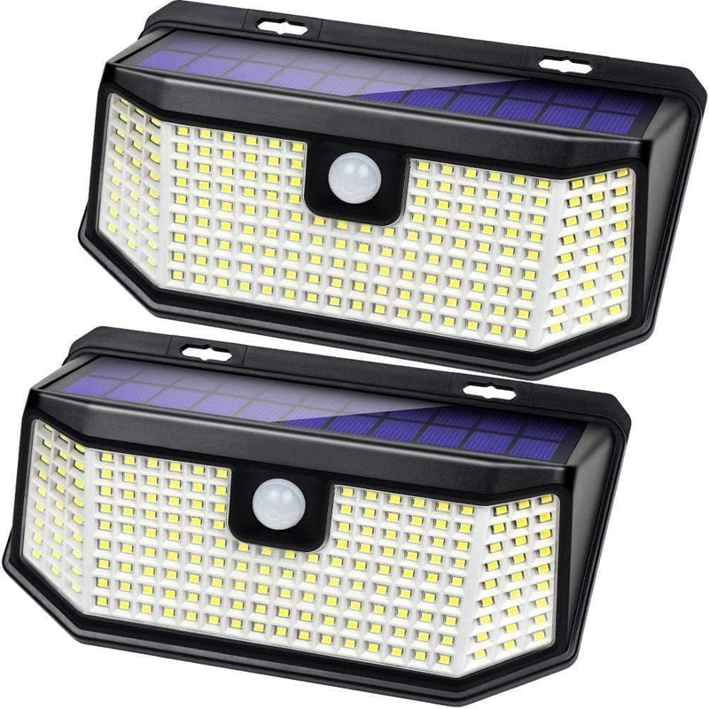 Aootek Solar Lights Outdoor 182 LEDs 2500Lm Solar Motion Sensor Lights IP65 Waterpro of with Wide Anglefor Patio Garden Garage Yard Front Door(2pack) 2 Pack