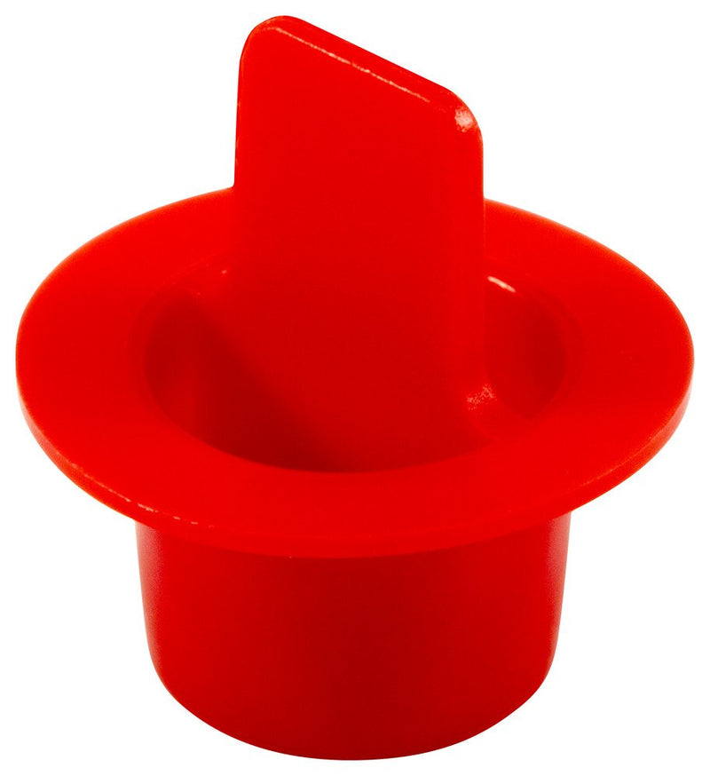 Caplugs CPT-4X CPT Series – Plastic Center Pull-Tab Tapered Plug, 100 Pack, Red LD-PE, Flange OD 0.76" x Plug ID 0.524" Hole Protection, Leak Prevention, Masking, Painting, Powder Coating (ZCPT4XQ1)