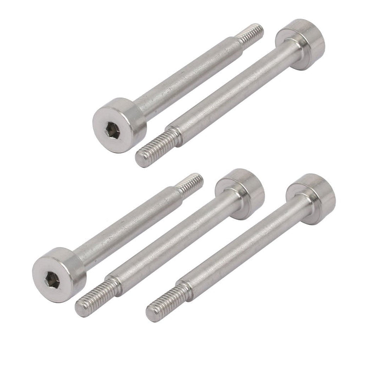 uxcell 5pcs 304 Stainless Steel Hex Socket Shoulder Bolt 5mm Shoulder Dia 40mm Shoulder Length M4 Thread 5mm x 40mm