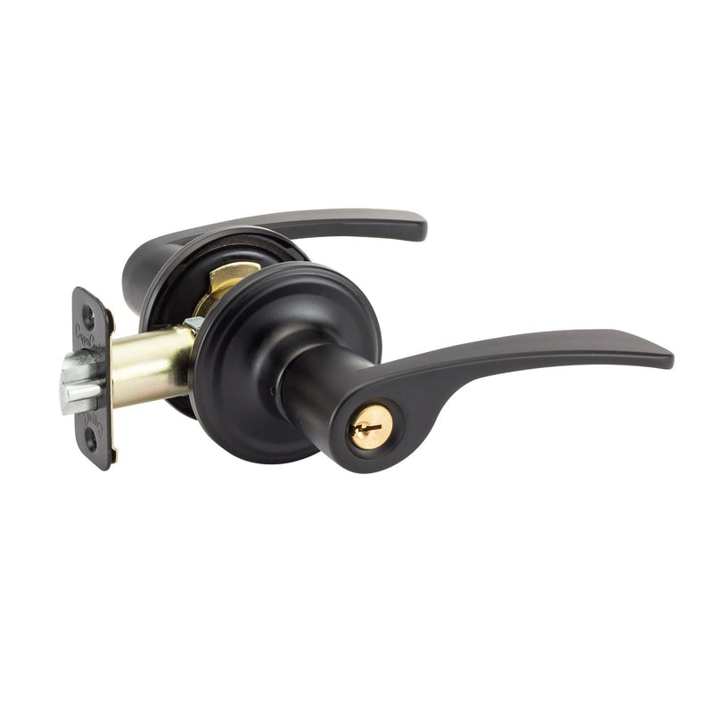 Copper Creek KL2240BC Scandinavian Keyed Entry Kash Non-Handed Lever, Black
