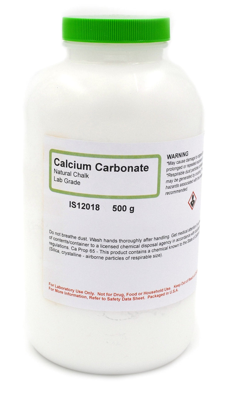 ALDON Lab-Grade Calcium Carbonate, Natural Chalk, 500g - The Curated Chemical Collection