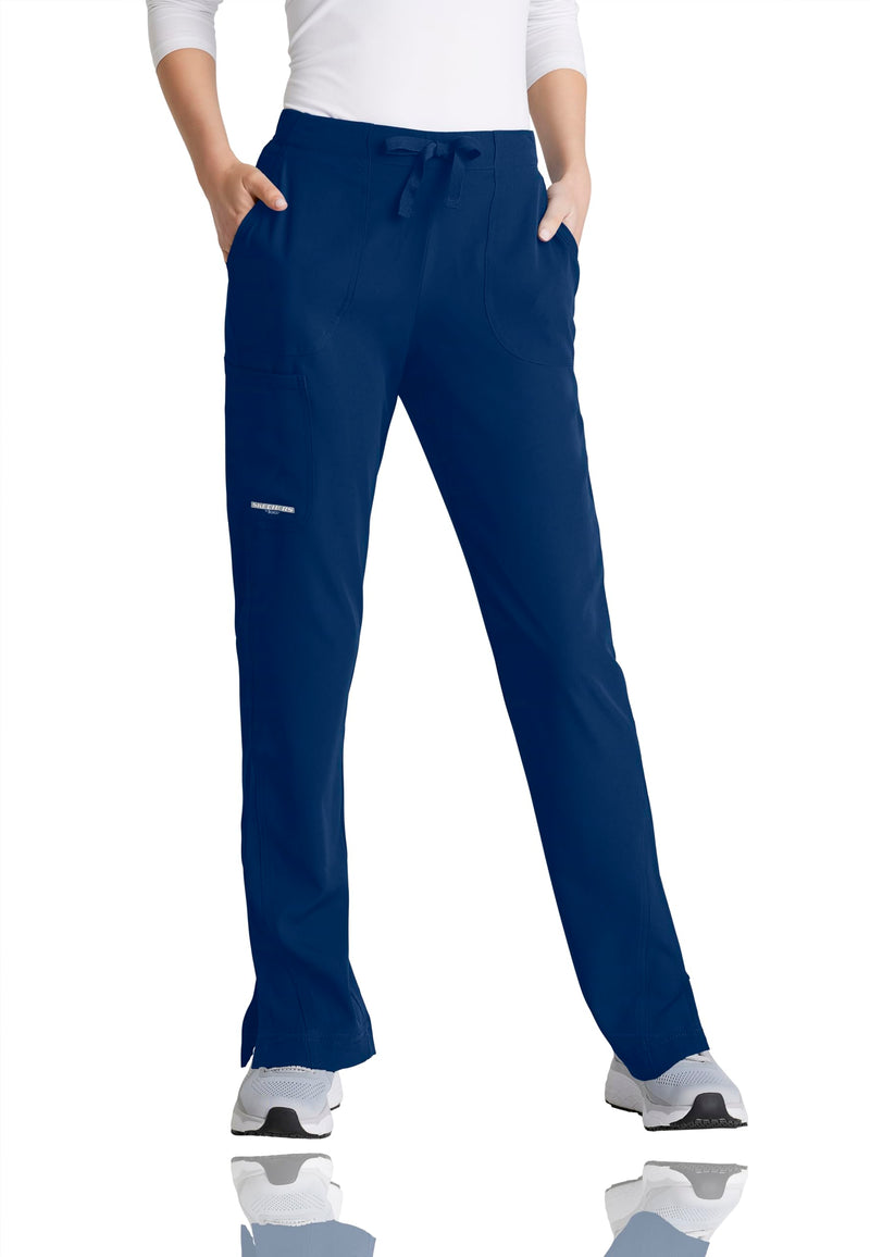 BARCO Skechers Vitality Charge Scrub Pant for Women - Mid-Rise Medical Pant, 4-Way Stretch Women's Scrub Pant Small Navy