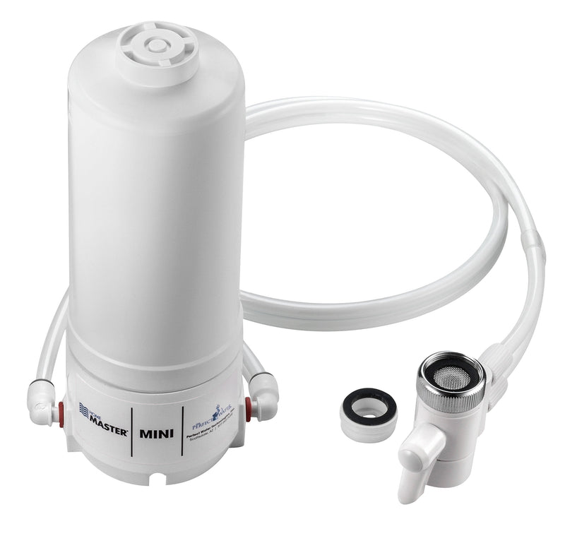 Home Master HM-Mini Countertop Faucet Filter, 1500 Gallon Replaceable Filter, 1 Micron Absolute NSF Certified, Removes Chlorine, Chemicals, VOCs, TTHMs & More, Made in USA Mini