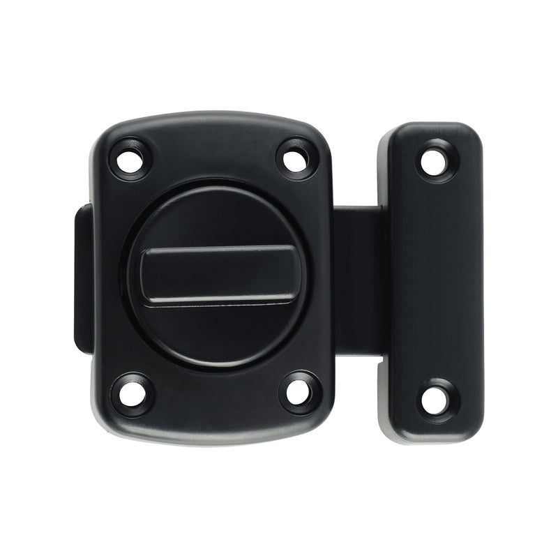 Alise Gate Latch Slide Bolt Latches Lock,Medium Size Safety Double Sided Rotate Gate Hardware for Storage Box, Cabinet,Shed Door, Black,63mmx55m MS220E-B Medium Size