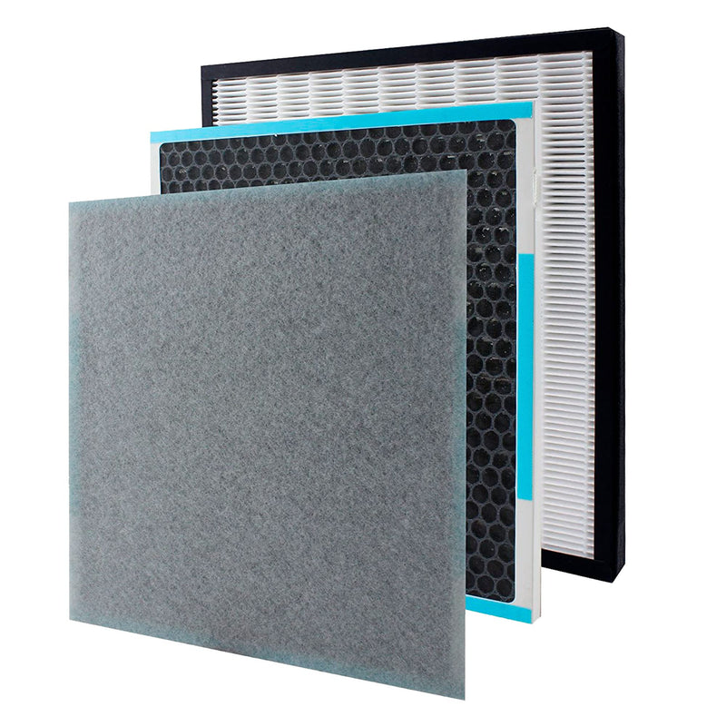 InvisiClean True HEPA/Activated Carbon Replacement Filter - Genuine Filter for InvisiClean Aura IC-5018 and Sensa IC-5120 Air Purifiers 11.3" x 11.8" x 1"