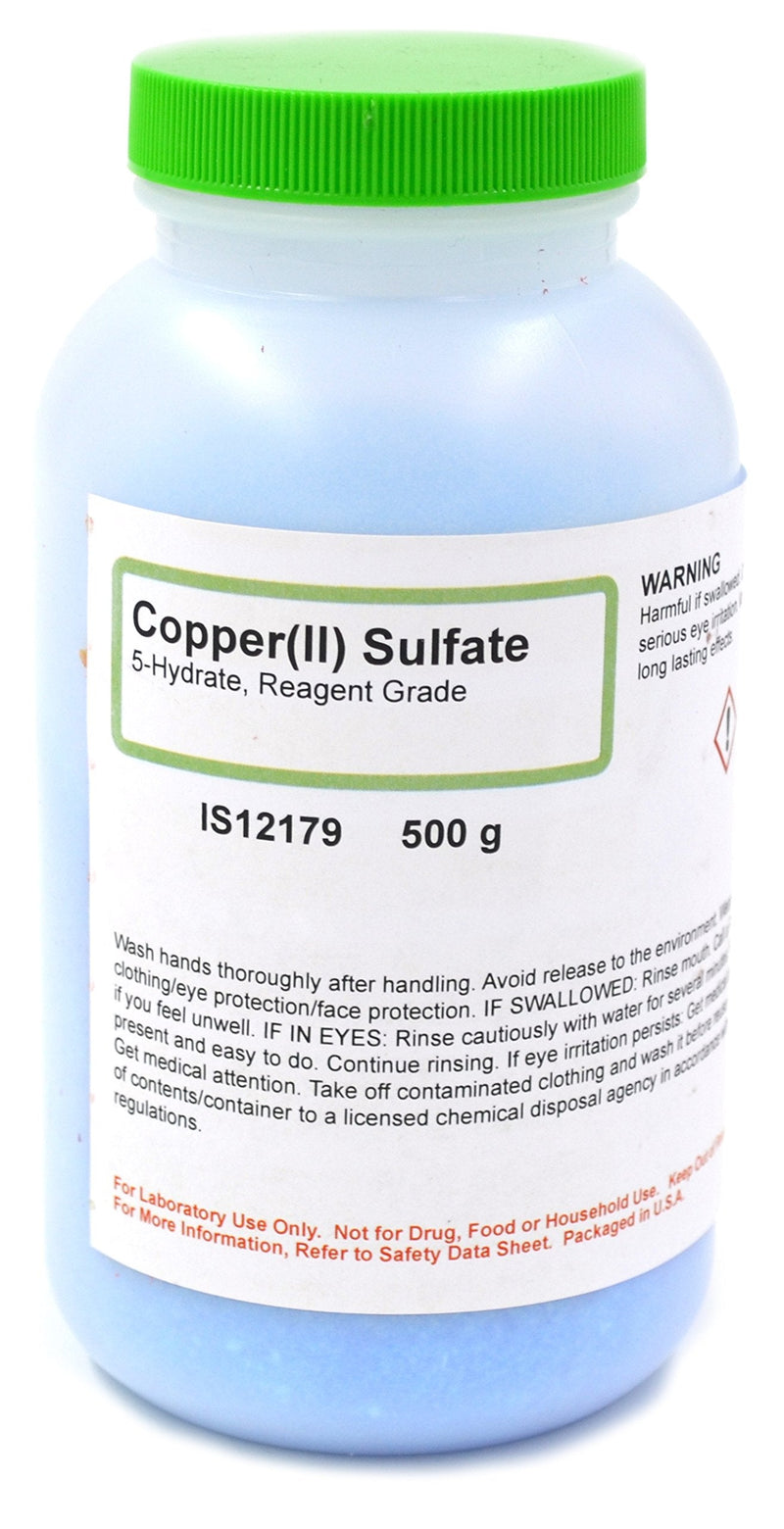 Reagent Grade Copper (II) Sulfate 5-Hydrate, 500g - The Curated Chemical Collection