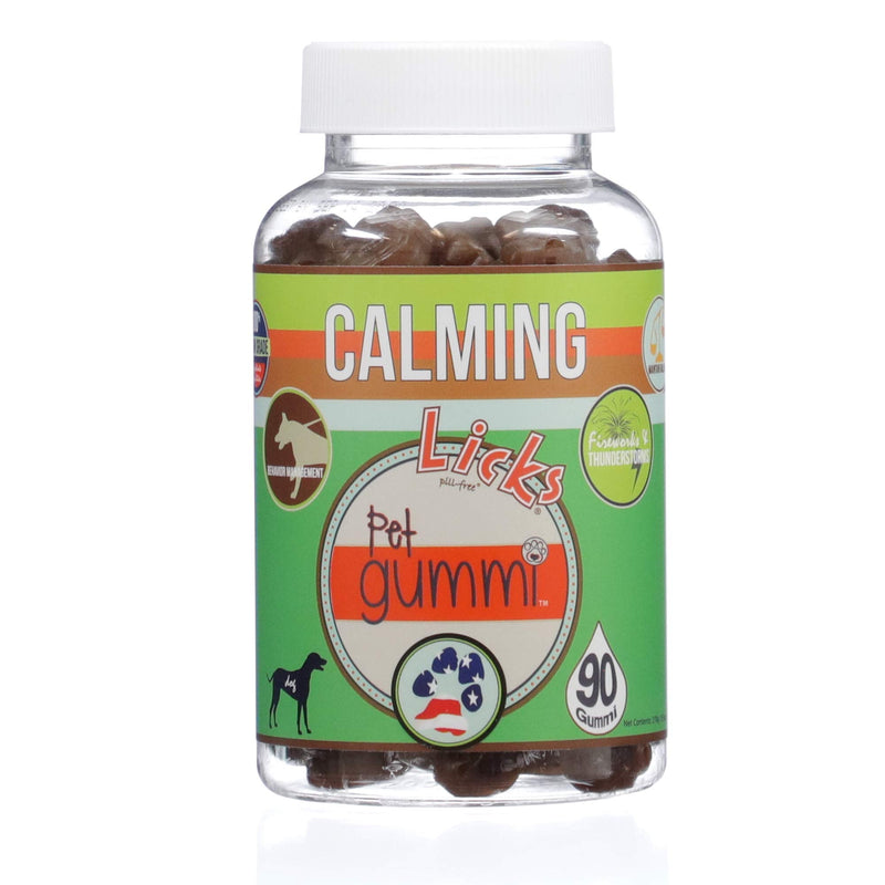Licks Pill-Free Dog Calming Gummies - Zen Calming Aid Supplements for Aggressive Behavior & Nervousness - Calming Dog & Puppy Treats for Stress Relief & Dog Health - Dog Gummies - 90 Use - PawsPlanet Australia