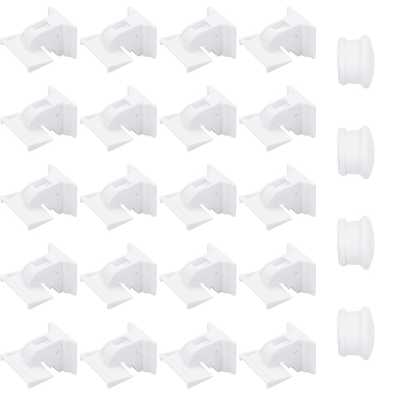 MATANA 20 Pack Magnetic Cabinet Locks Baby Proofing (20 Locks + 4 Keys) Adhesive Easy Installation, No Drilling Child Proof Cabinet Locks Magnetic Drawer Locks