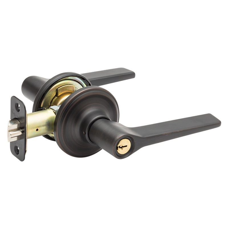 Copper Creek ZL2240TB Contemporary Keyed Entry Zane Non-Handed Lever, Tuscan Bronze