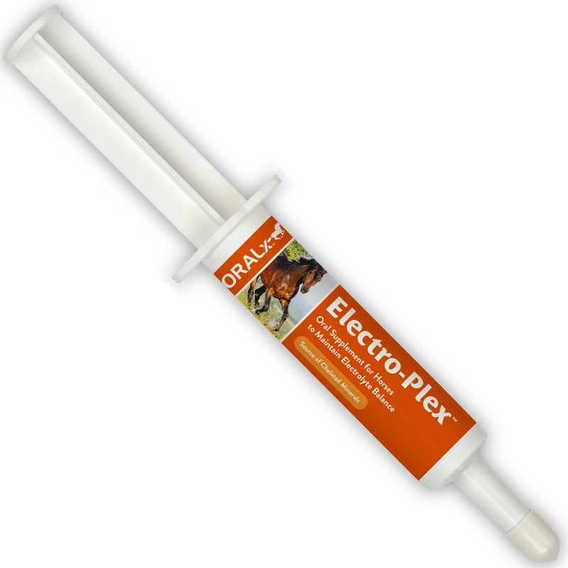Oralx Electro-Plex Electrolyte Paste for Horses. Feed After Workouts, Events or in Hot Weather. Replenishes Electrolytes & Nutrients. Encourages Water Consumption. Easy-Dose Syringe. 1.2 Oz. - PawsPlanet Australia