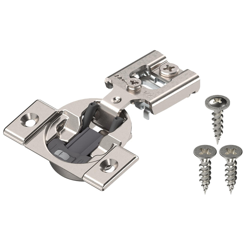 Blum Compact BLUMOTION Soft-Close Face Frame Hinge, 1/2 in Overlay, 10-Pack 10 KITS With Screws