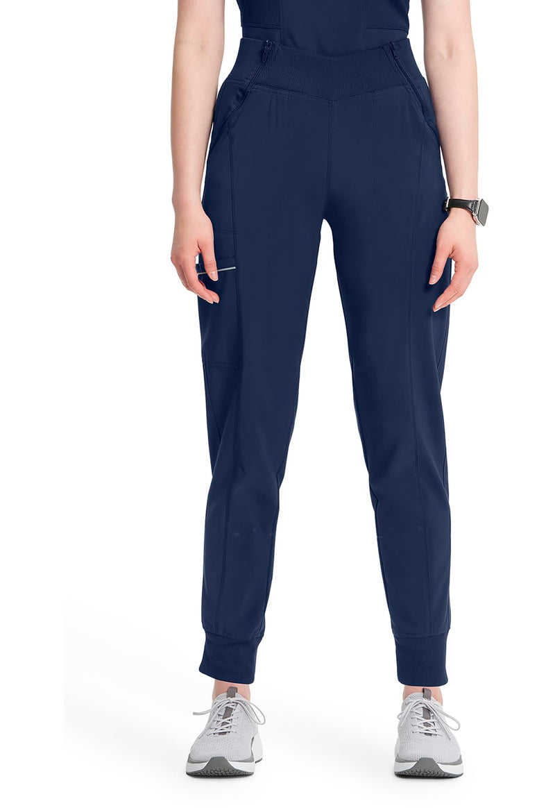Infinity Cherokee Women's Scrub Jogger Pants Mid Rise with Moisture Wicking 360° Stretch Fabric - CK110A Medium Navy