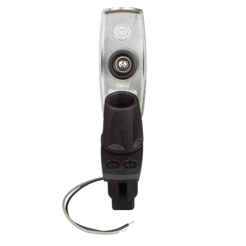 Attwood 910V2SS-7 LightArmor™ 910V Series Rectangle Plug-in Light Base — for All-Around Pole Light, 2-Pin, Black Stainless Cover One size