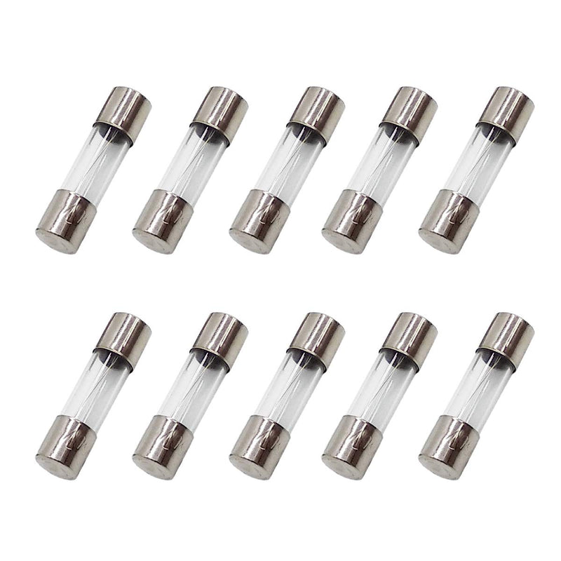 10Pcs F12AL250V 5X20mm 12A Fast Blow Fuse 12 Amp 250V F12AL Glass Cartridge Fuse Fast-Acting Fuse (3/16 in x 3/4 in)