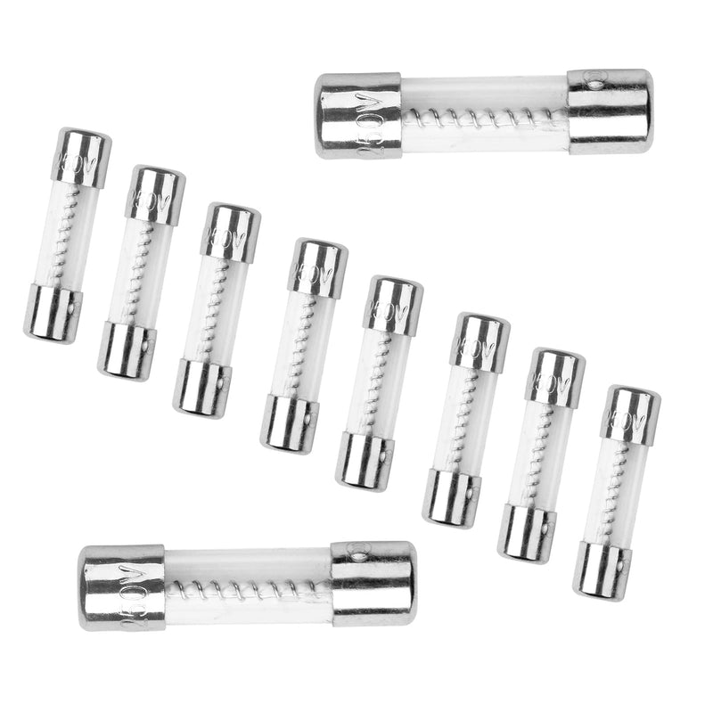 10Pcs T3.15AL250V 5x20mm 3.15A 250V Slow Blow Fuse T3.15AL Glass Slow-Acting Time-delay Fuse (3/16 in x 3/4 in)