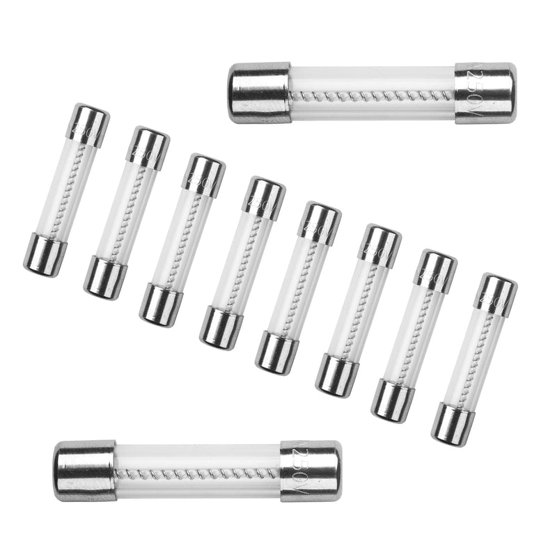 10Pcs T3AL250V 6x30mm 3A 250V Slow Blow Fuse T3AL Glass Slow-Acting 3 Amp Time-delay Fuse 3A 6x30mm