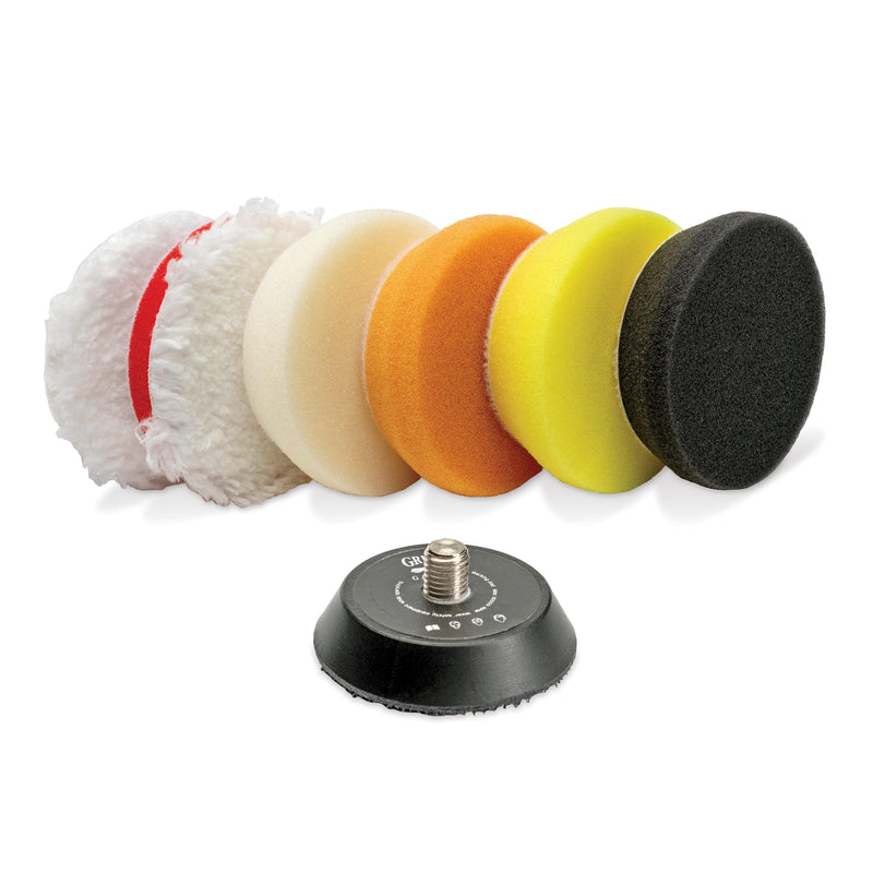 Griot's Garage BOSS 2" Orbital Conversion Kit for Car Polishing and Detailing, Compatible with G8 Mini Random Orbital, Includes Extension Backing Plate, Microfiber and Foam Buffing Pads 2" Conversion