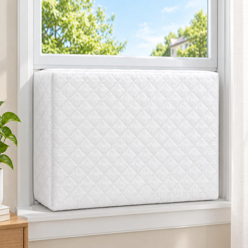 Indoor Air Conditioner Covers for Inside 25"W x 18"H x 3.5"D, Cream 25 x 18 x 3.5