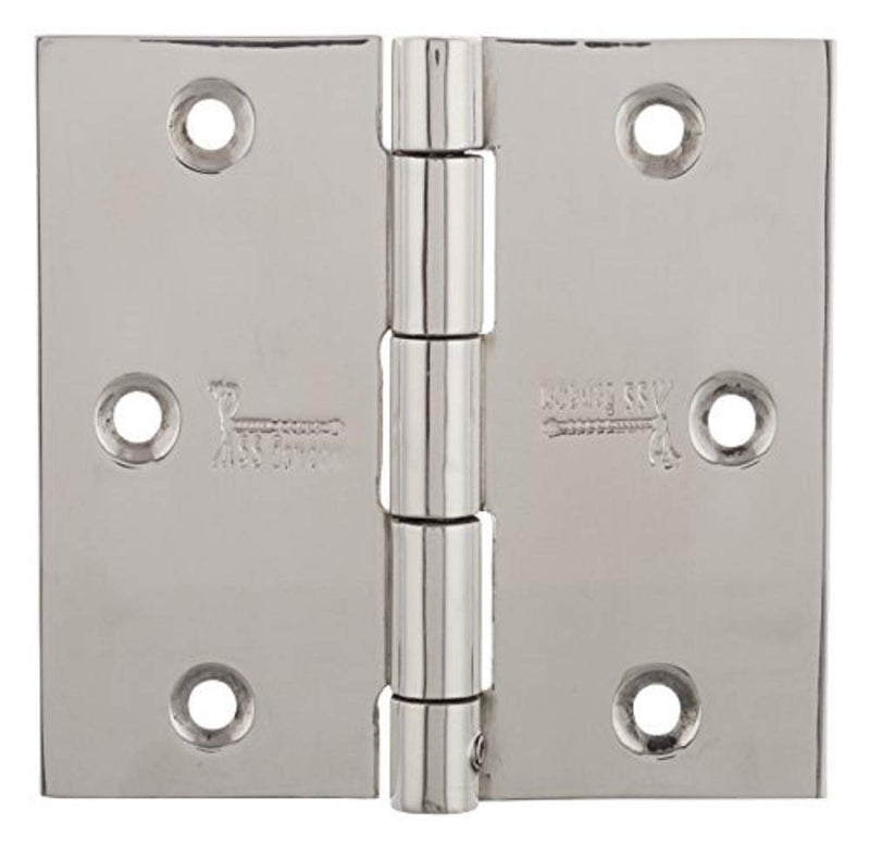 SSISKCON Stainless Steel Square Corner Hinge, C-Hole, Mirror, 3"x3", 1-Pack