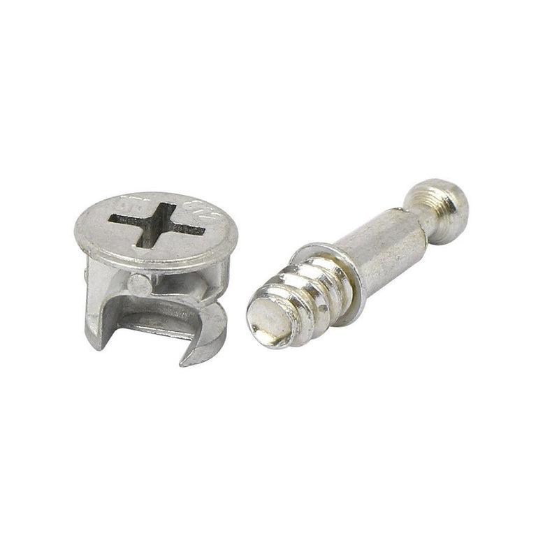 Flyshop Self-Tapping Furniture Cabinet Connector #261, 10 Sets | 15 x 12mm Cam Lock, M6 Threaded, 28mm Length Dowel, Connecting Fittings Connecting Fittings(Self-tapping)