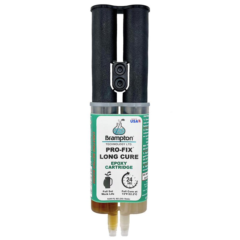 Brampton PRO-FIX Long Cure Golf Epoxy - Full Set Work Life - Extra Strength - Golf Epoxy for All Golf Shafts, Golf Heads, Drivers, Putters, and Irons - Engineered for The Golf Industry (0.85oz) .85 Ounce
