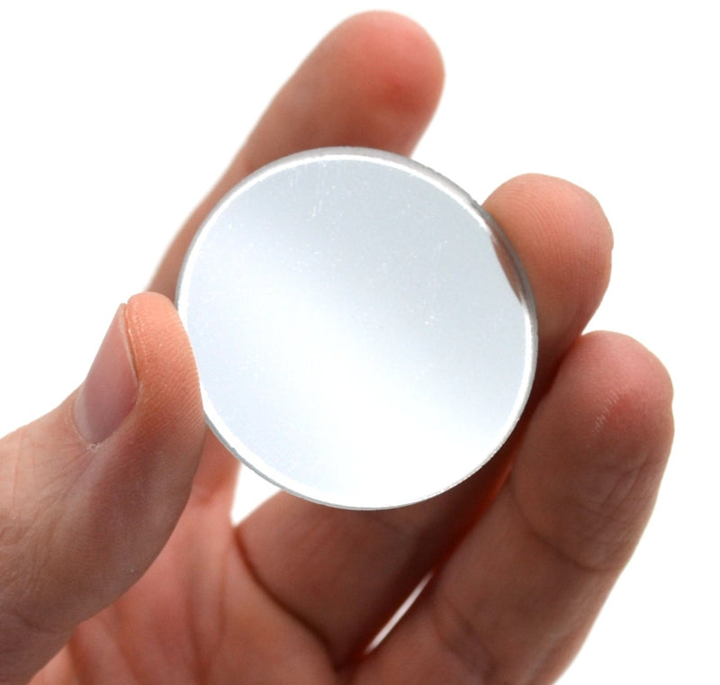 EISCO Concave Mirror, 1.5" Diameter, 200mm Focal Length - Round - Glass - 3mm Thick Approx.