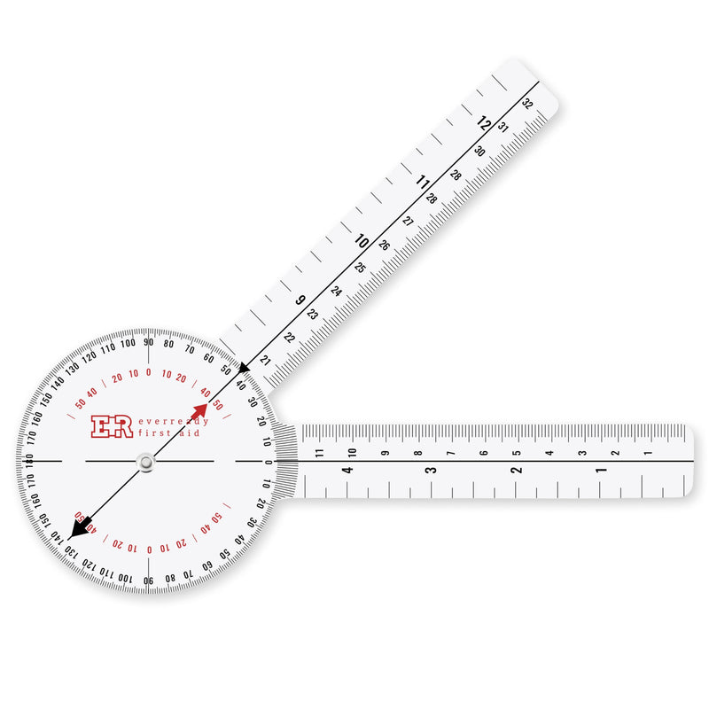 Ever Ready First Aid Plastic 8” Goniometer 360 Degree ISOM