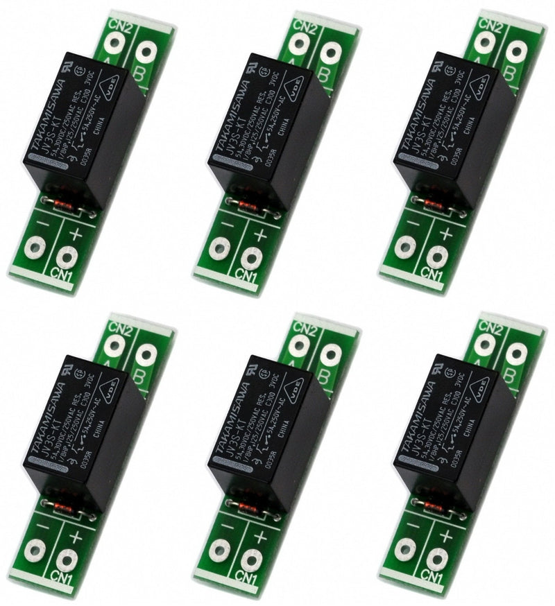 Electronics-Salon 6PCS 3VDC SPST-NO 5A/250V Power Relay Module. DC3V.