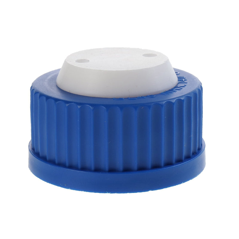 ALWSCI Blue GL45 Safety Cap withTwo Holes for 1/16 Inch OD tubing, 1pc/pk. Two Ports for 1/16″OD Tubing