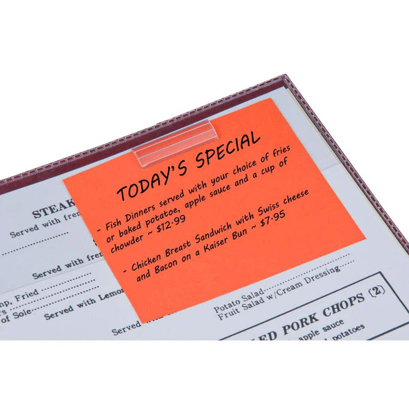 Cafe Restaurant Specials Clear Adhesive Menu Clip (250 Count) 250