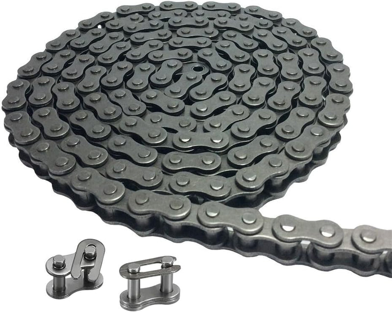 AZSSMUK #35 Roller Chain - 5 Feet Carbon Steel Material with 2 Connecting Links Industrial Chain - 160 Links 35-5FT