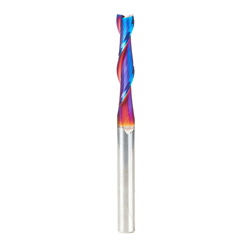 Amana Tool Spektra Extreme Tool Life Coated Solid Carbide Spiral Plunge Router Bit, 46321-K, 1/4 Dia x 1-1/4 CH x 1/4 Shank 3 Inch Long Up-Cut
