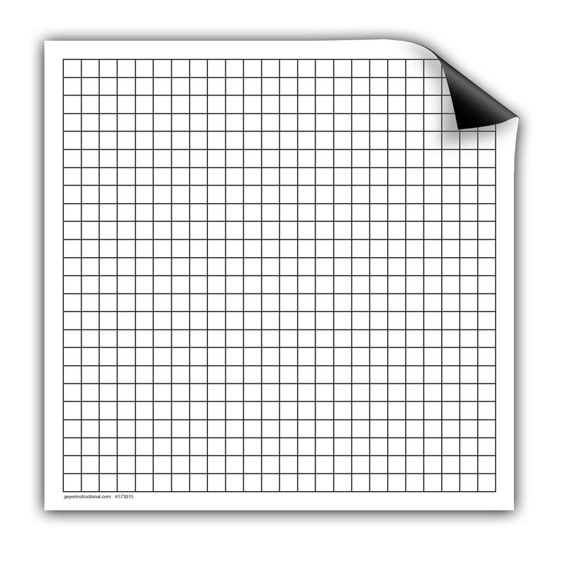 Geyer Instructional Products 173015 20x20 Dry Erase Magnet, 0.75" Squares