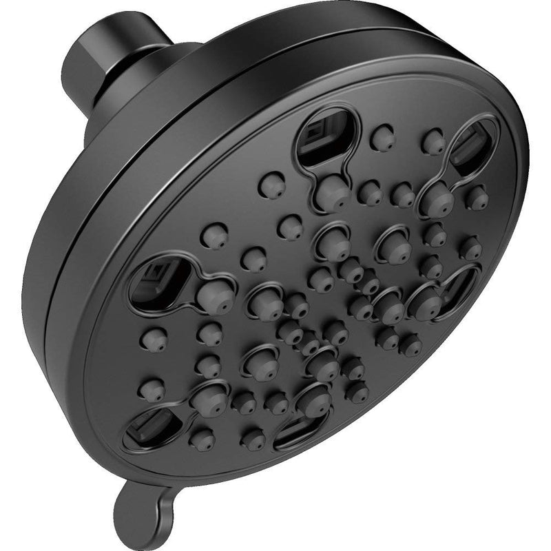 DELTA FAUCET 52638-BL18-PK H2Okinetic 5-Setting Contemporary Shower Head, Matte Black 1.8 GPM